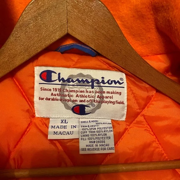 Men’s XL Champion parka University of Florida theme with official Gator TM